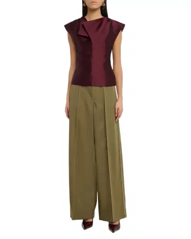 CHRISTOPHER JOHN ROGERS Silk Peel Cap-Sleeve Top | Thumbnail 1