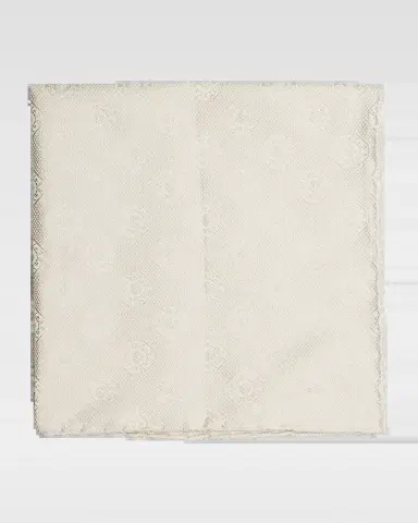 Brunello Cucinelli Men's Tonal Medallion Jacquard Silk Pocket Square | Thumbnail 2 Brunello Cucinelli Men's Tonal Medallion Jacquard Silk Pocket Square | Thumbnail 2