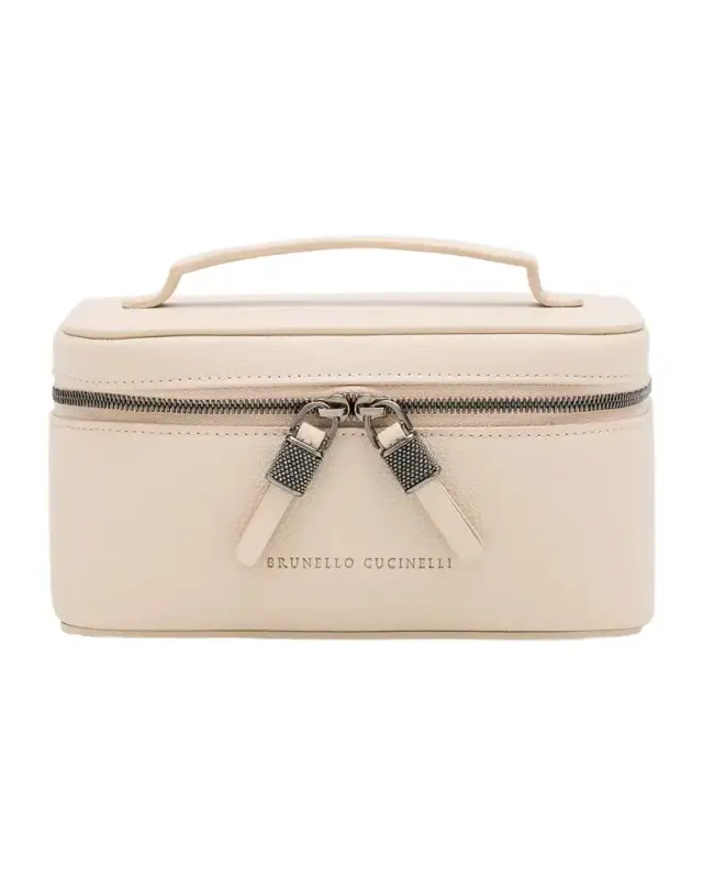 Small Grain Leather Vanity Case