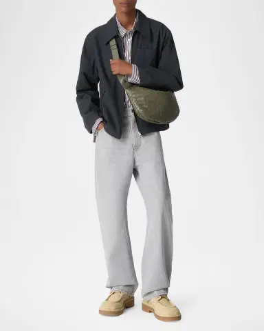 Bottega Veneta Men's Intrecciato Leather Sling Bag | Thumbnail 4 Bottega Veneta Men's Intrecciato Leather Sling Bag | Thumbnail 4