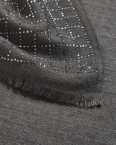 Janavi India Checks and Lines Cashmere Scarf | Thumbnail 7 Janavi India Checks and Lines Cashmere Scarf | Thumbnail 7