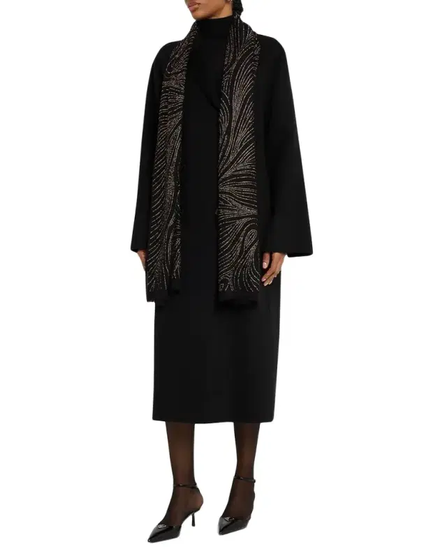 Swirls Sequined Cashmere Scarf