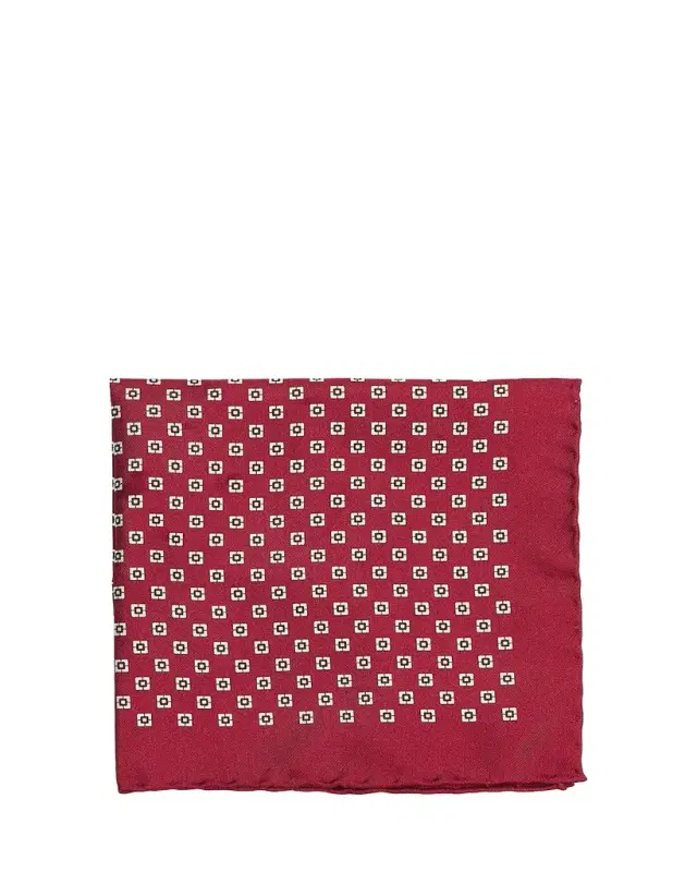 Brunello Cucinelli Men's Geometric Silk Pocket Square