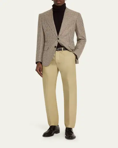 TOM FORD Men's Shelton Pied de Poule Single-Breasted Sport Coat | Thumbnail 2 TOM FORD Men's Shelton Pied de Poule Single-Breasted Sport Coat | Thumbnail 2