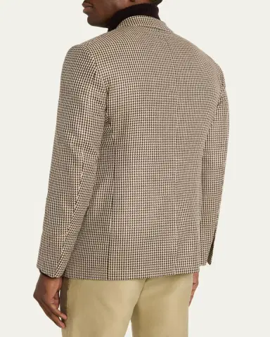 TOM FORD Men's Shelton Pied de Poule Single-Breasted Sport Coat | Thumbnail 3 TOM FORD Men's Shelton Pied de Poule Single-Breasted Sport Coat | Thumbnail 3