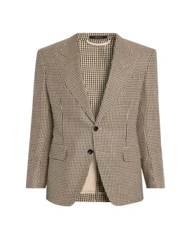 TOM FORD Men's Shelton Pied de Poule Single-Breasted Sport Coat | Thumbnail 1 TOM FORD Men's Shelton Pied de Poule Single-Breasted Sport Coat | Thumbnail 1
