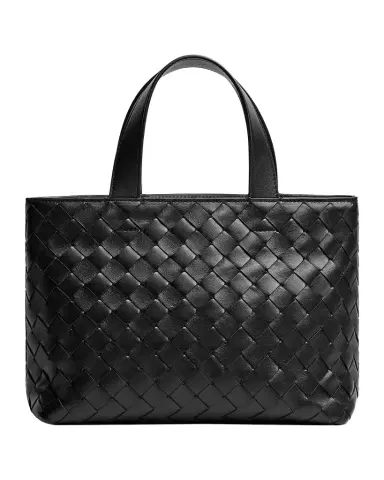 Bottega Veneta Men's Mini Intrecciato Leather Zipped Tote Bag | Thumbnail 1 Bottega Veneta Men's Mini Intrecciato Leather Zipped Tote Bag | Thumbnail 1