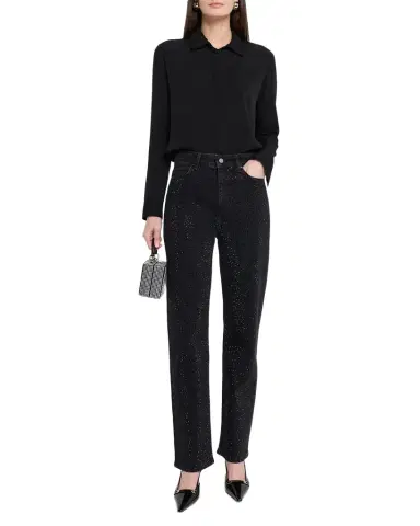 PAIGE Stevie Embellished Straight Ankle Jeans | Thumbnail 1 PAIGE Stevie Embellished Straight Ankle Jeans | Thumbnail 1