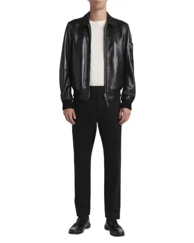 Tom Ford Men's Soft Nappa Leather Blouson Jacket | Thumbnail 1
