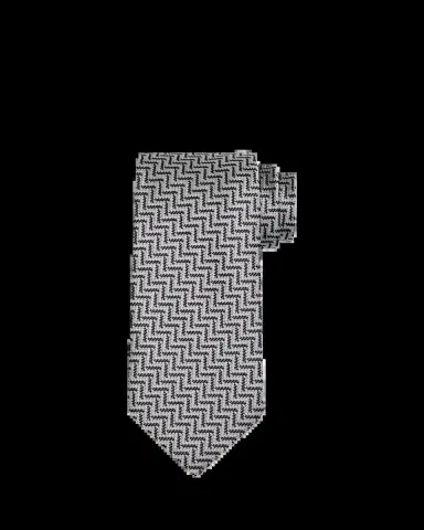 Tom Ford Men's Diagonal Chevron Silk Tie | Thumbnail 2