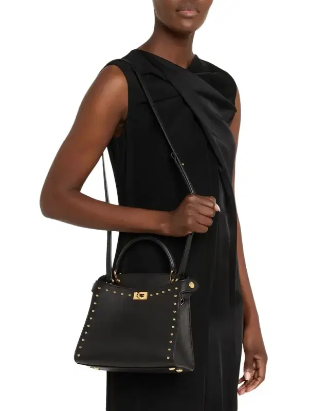 Lutece Mini Studded Leather Top-Handle Bag