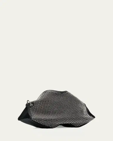 Alexander McQueen Manta Eyelet-Covered Leather Clutch Bag | Thumbnail 2