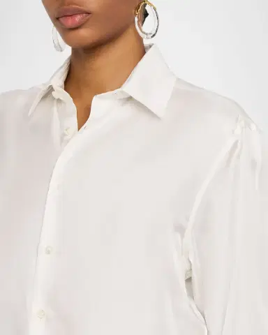 JW Anderson Silk Twill Crop Button-Down Shirt | Thumbnail 9 JW Anderson Silk Twill Crop Button-Down Shirt | Thumbnail 9