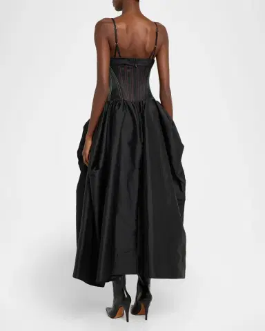 Christopher John Rogers Peel-Bust Lace-Up Corset Gown | Thumbnail 2 Christopher John Rogers Peel-Bust Lace-Up Corset Gown | Thumbnail 2