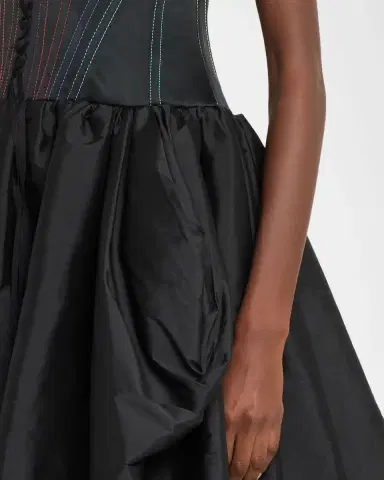 Christopher John Rogers Peel-Bust Lace-Up Corset Gown | Thumbnail 4 Christopher John Rogers Peel-Bust Lace-Up Corset Gown | Thumbnail 4