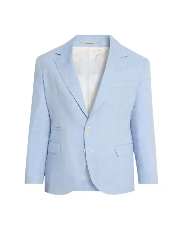 Men's Linen and Virgin Wool Two-Button Blazer
