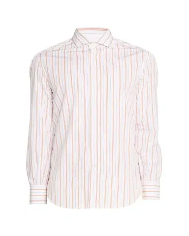 Brunello Cucinelli Men's Multi-Stripe Cotton Slim-Fit Button-Down Shirt | Thumbnail 1