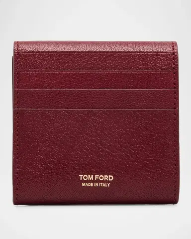 TOM FORD Aube Grain Leather Compact Wallet | Thumbnail 4