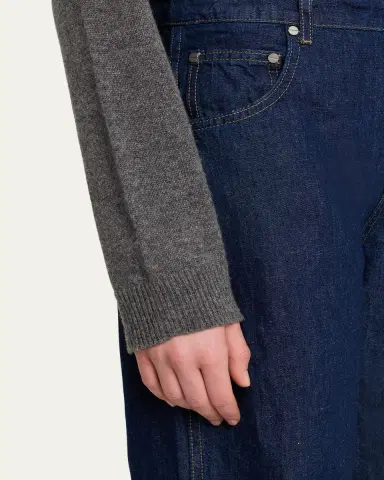 TWP Blue Jean Baby in Cotton-Linen Denim | Thumbnail 5 TWP Blue Jean Baby in Cotton-Linen Denim | Thumbnail 5