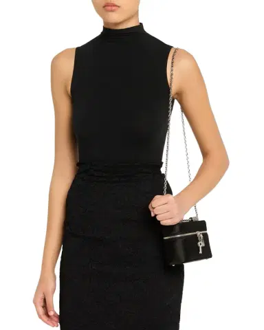 Dolce & Gabbana Charm-Embellished Leather Shoulder Bag | Thumbnail 1 Dolce & Gabbana Charm-Embellished Leather Shoulder Bag | Thumbnail 1