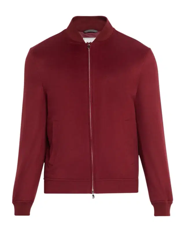 Men 's Cashmere and Silk Bomber Jacket