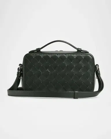 Bottega Veneta Men's Getaway Leather Phone Pouch with Strap | Thumbnail 2
