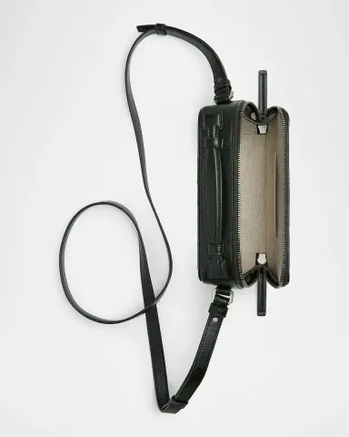 Bottega Veneta Men's Getaway Leather Phone Pouch with Strap | Thumbnail 3