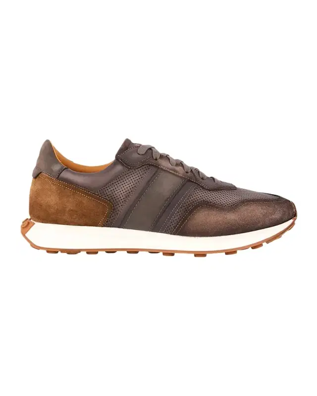 Men's Romero Perforated Leather Runner Sneakers