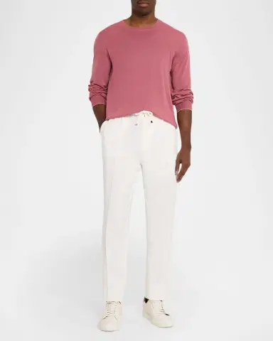 Brunello Cucinelli Men's Wool and Cashmere Crewneck Sweater | Thumbnail 2 Brunello Cucinelli Men's Wool and Cashmere Crewneck Sweater | Thumbnail 2