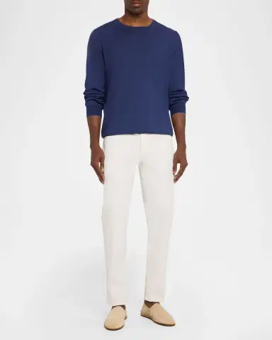 Brunello Cucinelli Men's Wool and Cashmere Crewneck Sweater | Thumbnail 6 Brunello Cucinelli Men's Wool and Cashmere Crewneck Sweater | Thumbnail 6
