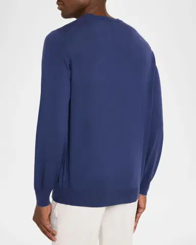 Brunello Cucinelli Men's Wool and Cashmere Crewneck Sweater | Thumbnail 7 Brunello Cucinelli Men's Wool and Cashmere Crewneck Sweater | Thumbnail 7