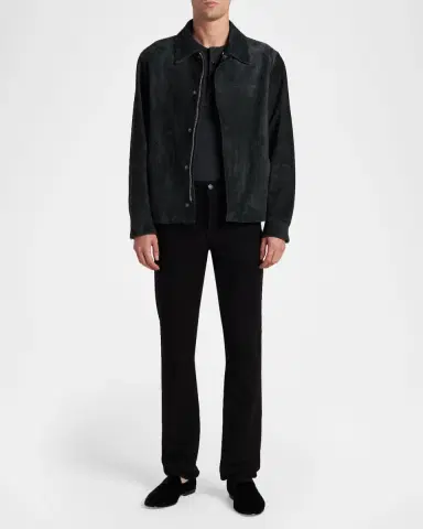 TOM FORD Men 's Brushed Suede Bomber Jacket | Thumbnail 2 TOM FORD Men 's Brushed Suede Bomber Jacket | Thumbnail 2