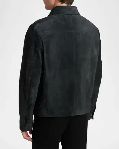 TOM FORD Men 's Brushed Suede Bomber Jacket | Thumbnail 3 TOM FORD Men 's Brushed Suede Bomber Jacket | Thumbnail 3