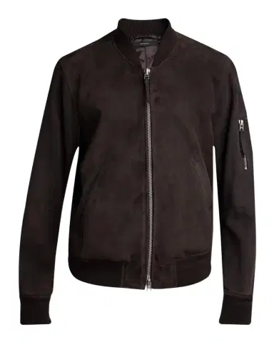 TOM FORD Men 's Brushed Suede Bomber Jacket | Thumbnail 1 TOM FORD Men 's Brushed Suede Bomber Jacket | Thumbnail 1