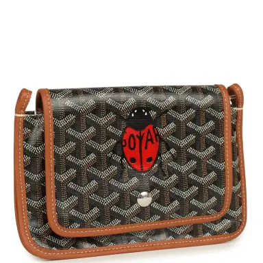 goyard Goyard Goyardine Canvas Black and Tan Ladybug Plumet Pocket Wallet Palladium Hardware | Thumbnail 2 goyard Goyard Goyardine Canvas Black and Tan Ladybug Plumet Pocket Wallet Palladium Hardware | Thumbnail 2