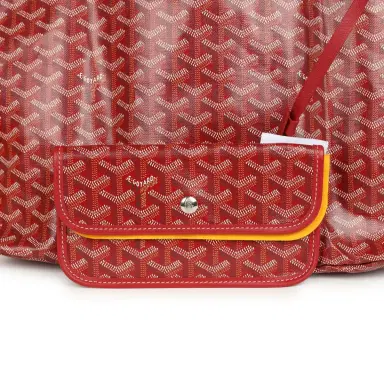 goyard Goyard Goyardine Red Saint Louis PM Tote Bag Palladium Hardware | Thumbnail 6 goyard Goyard Goyardine Red Saint Louis PM Tote Bag Palladium Hardware | Thumbnail 6