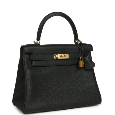 HERMÈS Hermes Kelly Retourne 28 Black Clemence Gold Hardware | Thumbnail 2 HERMÈS Hermes Kelly Retourne 28 Black Clemence Gold Hardware | Thumbnail 2