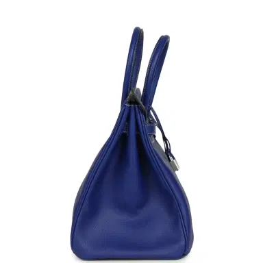 HERMÈS Pre-owned Hermes Candy Birkin 35 Bleu Electric Verso Epsom Palladium Hardware | Thumbnail 4 HERMÈS Pre-owned Hermes Candy Birkin 35 Bleu Electric Verso Epsom Palladium Hardware | Thumbnail 4