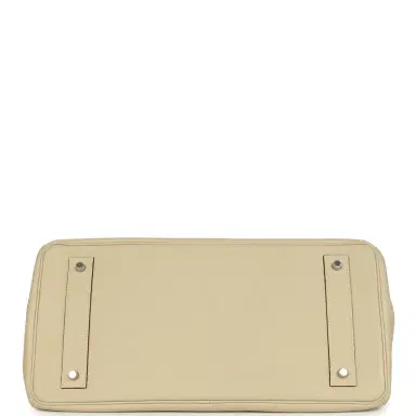 HERMÈS Vintage Hermes Shoulder Birkin 42 JPG Parchemin Clemence Palladium Hardware | Thumbnail 6 HERMÈS Vintage Hermes Shoulder Birkin 42 JPG Parchemin Clemence Palladium Hardware | Thumbnail 6