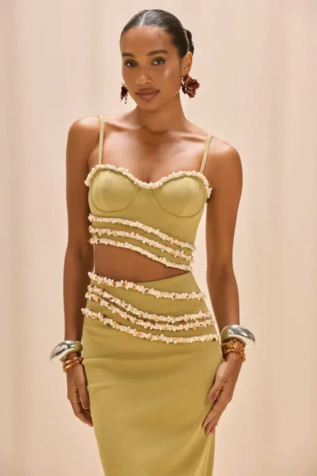 PatBo JADE KNIT EMBROIDERED TOP