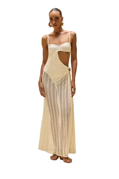 PatBo WAVE MESH CUT OUT BEACH DRESS | Thumbnail 1
