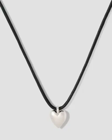 Jennifer Fisher Small Puffy Heart Leather Cord Necklace | Thumbnail 2