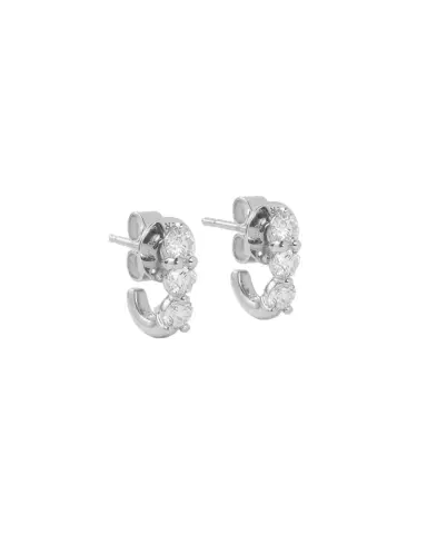 Jennifer Fisher Floating Three Diamond Huggies | Thumbnail 1 Jennifer Fisher Floating Three Diamond Huggies | Thumbnail 1
