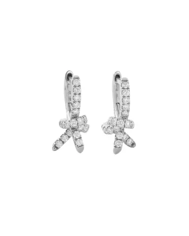 Jennifer Fisher Knot Micro Huggie with Pavé White Diamonds | Thumbnail 1