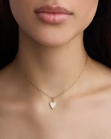 Jennifer Fisher Small Heart with Pavé White Diamonds | Thumbnail 2 Jennifer Fisher Small Heart with Pavé White Diamonds | Thumbnail 2