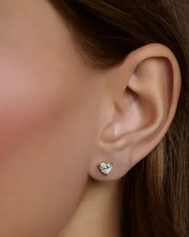 Jennifer Fisher Floating Lab Diamond Heart Stud | Thumbnail 2 Jennifer Fisher Floating Lab Diamond Heart Stud | Thumbnail 2