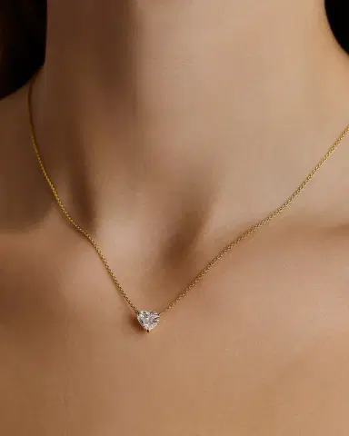 Jennifer Fisher Floating Lab Diamond Heart Pendant Necklace | Thumbnail 2 Jennifer Fisher Floating Lab Diamond Heart Pendant Necklace | Thumbnail 2
