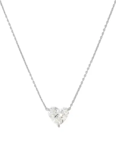 Jennifer Fisher Floating Lab Diamond Heart Pendant Necklace | Thumbnail 1 Jennifer Fisher Floating Lab Diamond Heart Pendant Necklace | Thumbnail 1