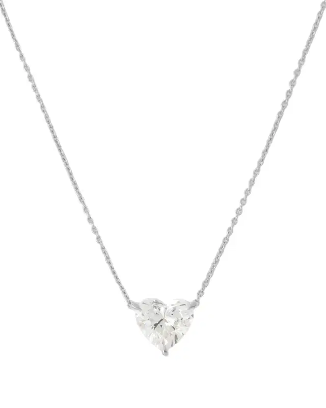 Jennifer Fisher Floating Lab Diamond Heart Pendant Necklace