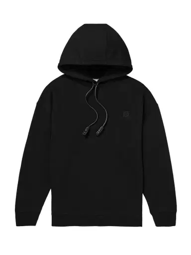 Loewe Logo-Embroidered Leather-Trimmed Cotton-Jersey Hoodie - Men | Thumbnail 1